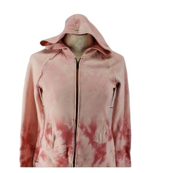 Calvin Klein Tie Dye Medium zip up pink ombre Hooded Jacket - Picture 3 of 7